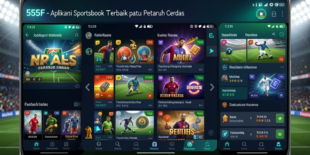 Tampilan gameplay Sportsbook yang menarik pada 555F.