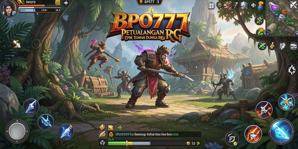 Tampilan gameplay RPG BPO777 yang mendebarkan dan penuh aksi.