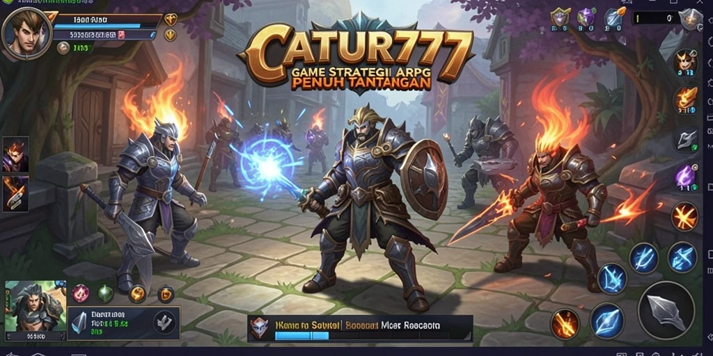 Tampilan seru gameplay ARPG dalam CATUR777 dengan pertarungan mendebarkan.