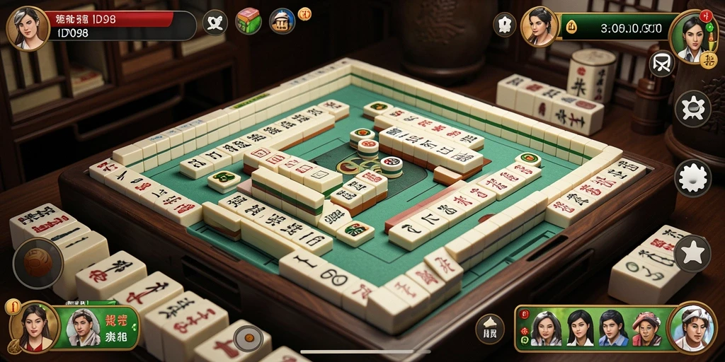 Tampilan menarik dari gameplay Mahjong di ID098 yang mengasyikkan.