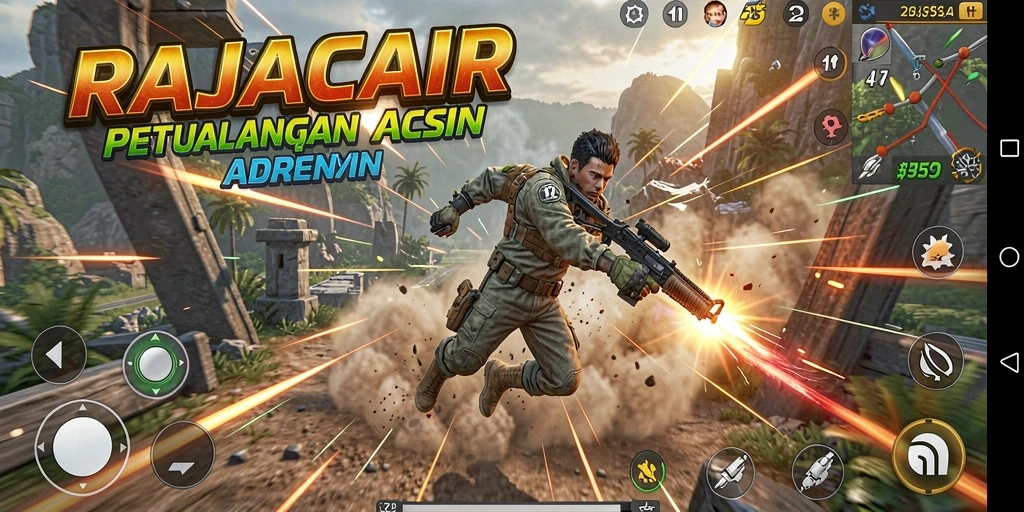 Tampilan gameplay seru RAJACAIR dalam aksi penuh ketegangan.