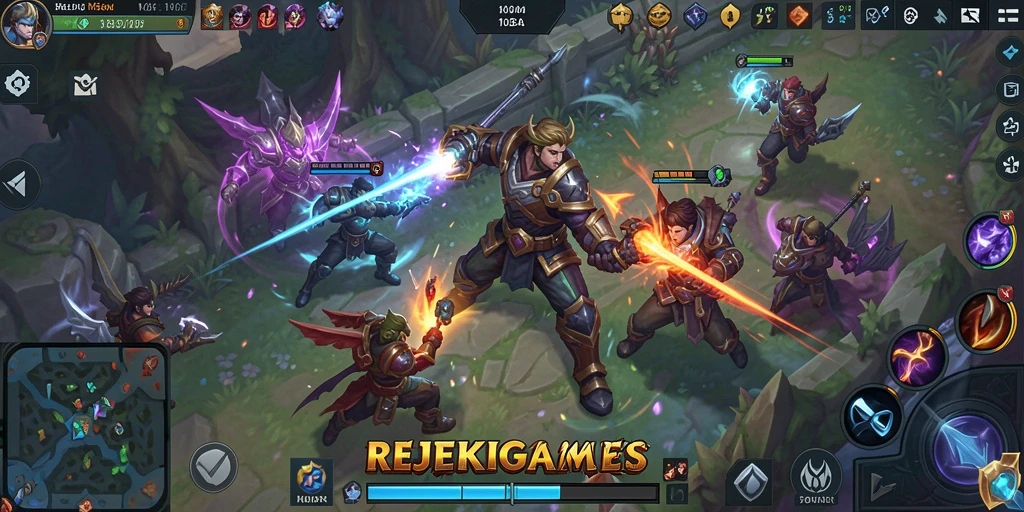 Tampilan gameplay epik dari REJEKIGAMES yang penuh aksi.