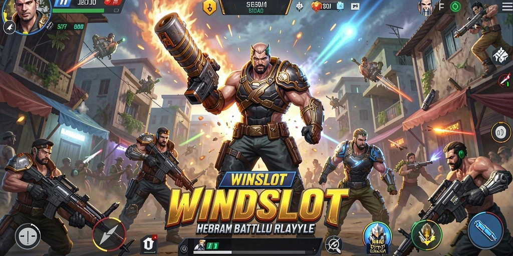 Tampilan gameplay mendebarkan dalam WINSLOT dengan aksi Battle Royale.