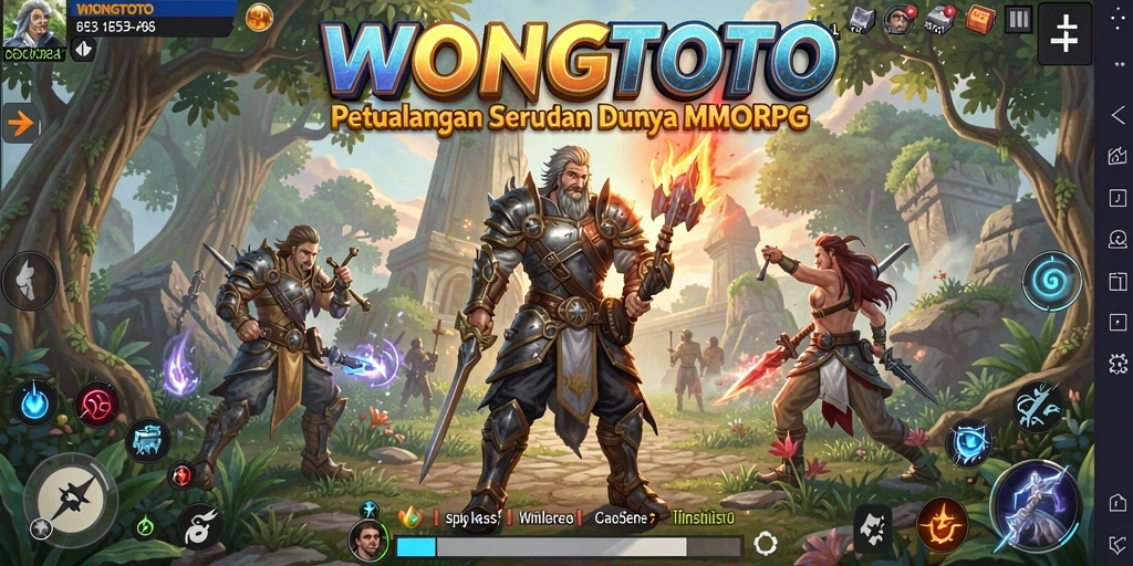 Screenshot WONGTOTO menunjukkan gameplay yang mengesankan dalam dunia MMORPG.