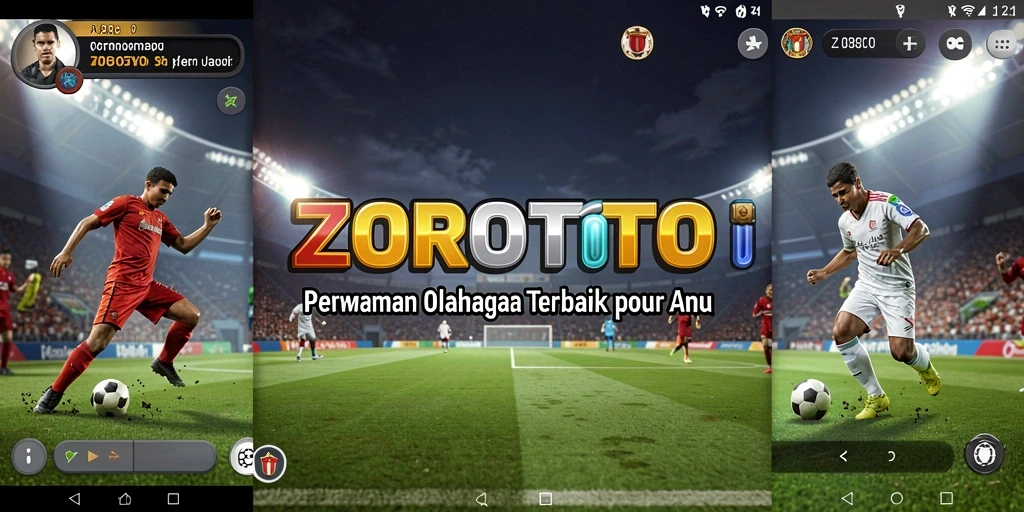 Tangkapan layar ZOROTOTO menampilkan aksi pertandingan yang mendebarkan.